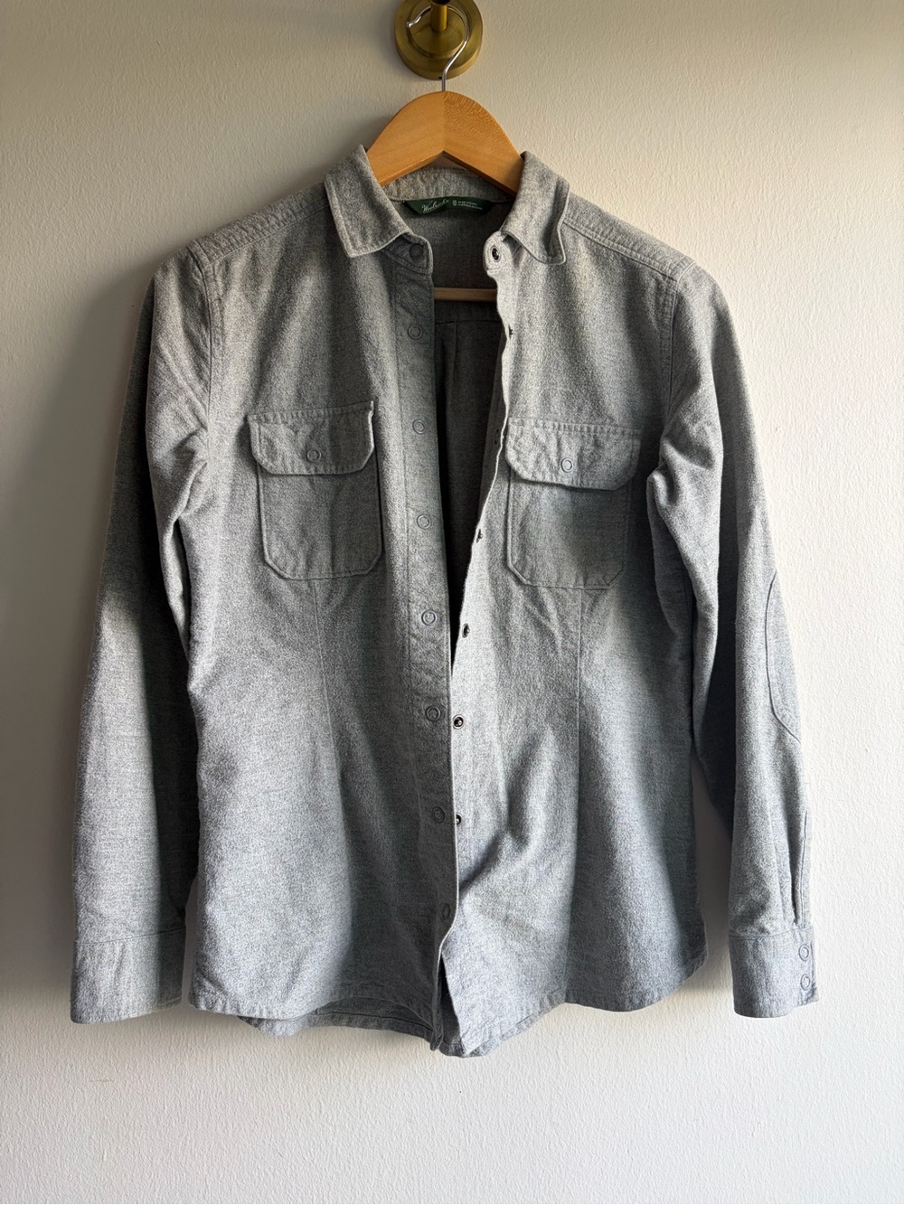 Woolrich Light Gray Long-Sleeve Button-Down Shirt